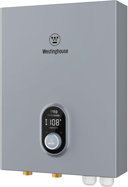 Westinghouse 27kW 240V Tankless Water Heater Electric, Instant Hot Water Heater, On Demand Hot Water, Smart WiFi Control, Compatible with Alexa & Google Home, (APOLO-27kw)