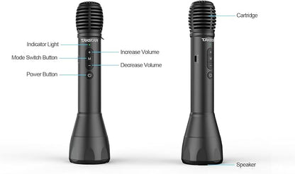 TAKSTAR 2-in-1 Bluetooth Wireless Microphone & Voice Amplifier, Portable Wireless Mic Speaker, Handheld Microphone Loudspeaker for Singing, Home Party, Karaoke, Meeting, Outdoors, Speech, Party - DA10