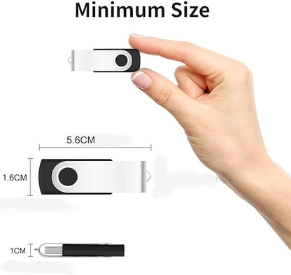 EASTBULL 100PCS Bulk Flash Drives 4 GB USB 2.0 Flash Drives Pack Thumb-Drive Bulk USB Drive Bulk Swivel Pen Drive (Black)