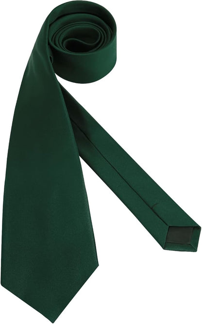 Men's Ties Solid Pure Color 3.15" (8CM) Necktie Plain Formal Business Wedding Black Ties For Men