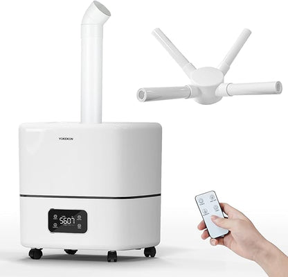 YOKEKON Humidifier Large Room, 30L/7.93Gal Commercial Whole House Humidifier 5000 sq.ft, Top-Fill Humidifiers for home with Extension Tube, Ideal for Plants, Office, Warehouse & Greenhouse