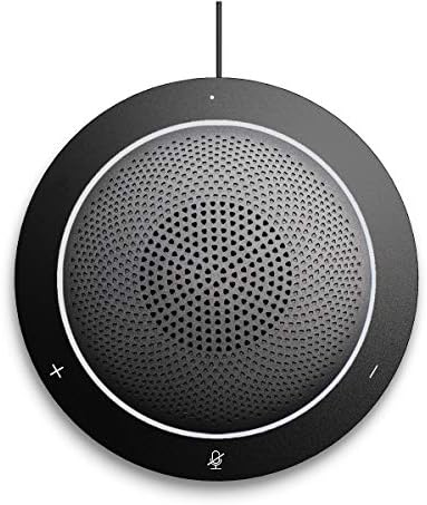 USB Speaker Phone 360° Omnidirectional Microphone Portable Conference Speakerphone Echo Cancellation for Skype Business of Microsoft Lync, VoIP Calls, Webinar, Phone, Call Center, Recording