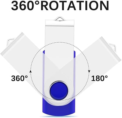 Generic 32GB Flash Drive 10 Pack Bulk USB Flash Drives, USB2.0 Thumb Drive USB Stick for Data Storage Backup, Jump Drive Pen Drive Zip Drive Memory Stick with Indicator(10Pack Blue, 32GB)