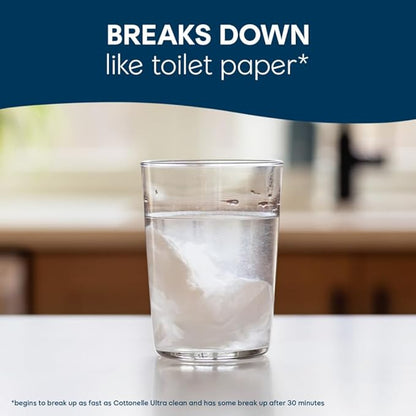 Cottonelle GentlePlus Flushable Wet Wipes with Aloe & Vitamin E, 4 Flip-Top Packs, 42 Wipes Per Pack (168 Total Wipes), Packaging May Vary