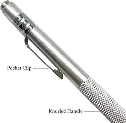 NEPAK 2 Pack Tungsten Carbide Scriber with Magnet,with Extra 12 Replacement Marking Tip,Etching Engraving Pen for Glass/Ceramics/Metal Sheet