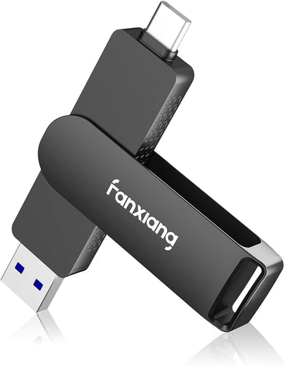 fanxiang 1TB External SSD USB Flash Drive Up to 2000MB/s USB 3.2 Gen2, 2-in-1 Dual USB Drive Type-C, Memory Stick Solid State Thumb Drive for iPhone 15/16 Pro/Android/Windows/MacPC/Laptops