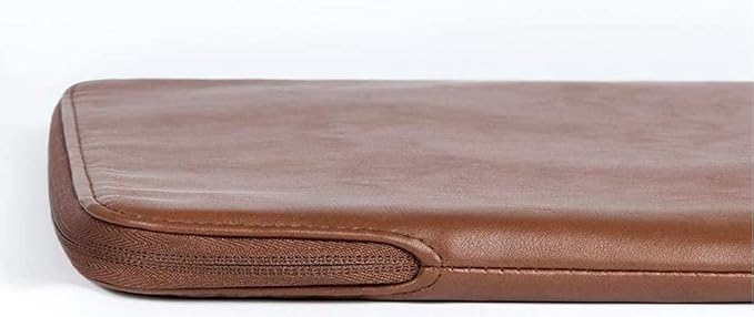 Comfyable Slim Protective Laptop Sleeve 14 Inch Snugly Compatible with MacBook Pro 14-inch M4 M3 M2 M1 Pro/Max 2024, PU Leather Bag Waterproof Cover Notebook Computer Case for Mac, Brown