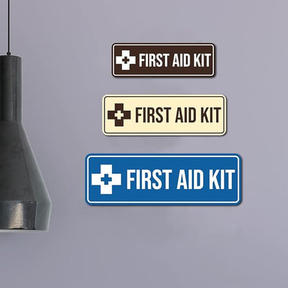 Standard First Aid Kit Sign (Red) - Medium