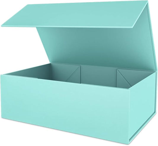 Gift Box 10" x 6" x 3" with Magnetic Closure Lid Gifts Boxs for Presents,Bridesmaid Gifts Boxe,Cute Box,Birthday Gift Boxes,Luxury for Gifts Packaging, Magnetic Gift Boxe for Wrapping Gifts (Light Blue)
