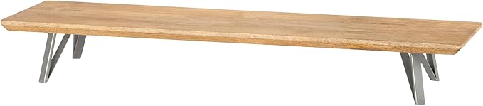 Anji Mountain Wooden Monitor Stand - Elegant Monitor Riser, Perfect Monitor Stand for Desk Organization, Durable Wood Construction monitor stands, Enhances Ergonomics and Workspace Efficiency,Black