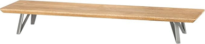 Anji Mountain Wooden Monitor Stand - Elegant Monitor Riser, Perfect Monitor Stand for Desk Organization, Durable Wood Construction monitor stands, Enhances Ergonomics and Workspace Efficiency,Black
