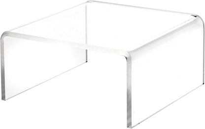 Plymor Clear Acrylic Short Square Display Riser, 2.5" H x 5" W x 5" D (3/16" thick) (12 Pack)