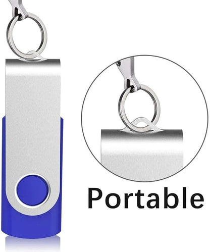 Generic 32GB Flash Drive 10 Pack Bulk USB Flash Drives, USB2.0 Thumb Drive USB Stick for Data Storage Backup, Jump Drive Pen Drive Zip Drive Memory Stick with Indicator(10Pack Blue, 32GB)