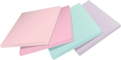 Post-it 100% Recycled Paper Super Sticky Notes, 2X The Sticking Power, 3x3 in, 24 Pads/Pack, 70 Sheets/Pad, Wanderlust Pastels Collection (654R-24SSNRPCP)