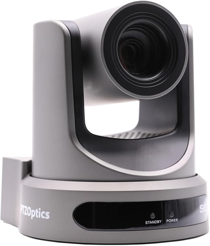 PTZOptics Move SE 30x 1080p Full HD Advanced PTZ Auto-Tracking Pan Tilt Zoom Camera for Live Streaming and Video Production (Gray)