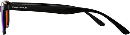 Swanwick Blue Light Blocking Glasses for Women, Men. Sleep Aid. Anti Eyestrain Headache for Computer, Gaming, TV, UV Glare