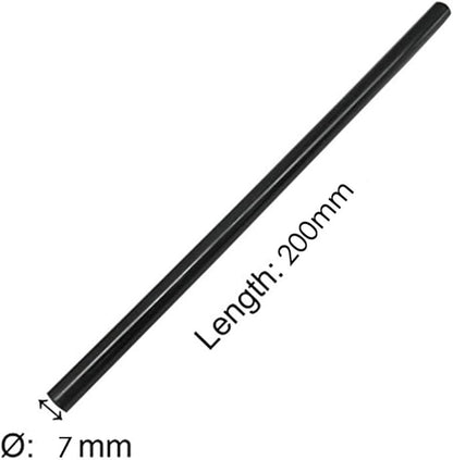 TRENDBOX Pack of 10 Black 7mmx200mm - Hot Melt Glue Sticks Strips Melting Adhesive for Handmade Craft DIY Home Office Project Craftwork Fix & Repairs