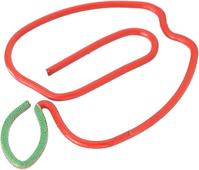 100pcs Cute Fruit Shape Paper Clips Metal Decorative Paperclips Plated Non Slip Mini Clips for Documents and Drawings