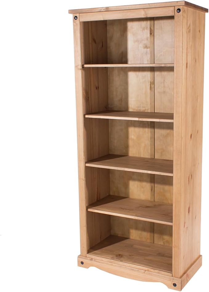 Furniture Dash - Bookshelf - Bookcase - Bookcase 5 Shelf - Pantry Cabinet - Kitchen Cabinet - Shelves for Bedroom - 31.50" W, 11.65" D, 69.88" H - 50.71lb (Antique Brown)