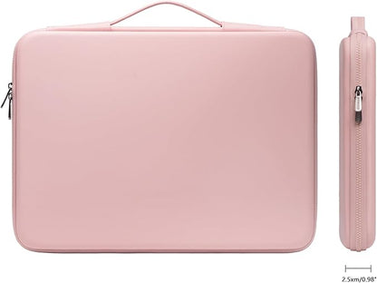 DOMISO 13.3 inch Laptop Sleeve with Handle Shockproof Computer Bag Waterproof EVA Protective Carrying Case for 13-13.3 inch Notebooks/13 MacBook Air/MacBook Pro Retina/Dell XPS 13/HP, Pink