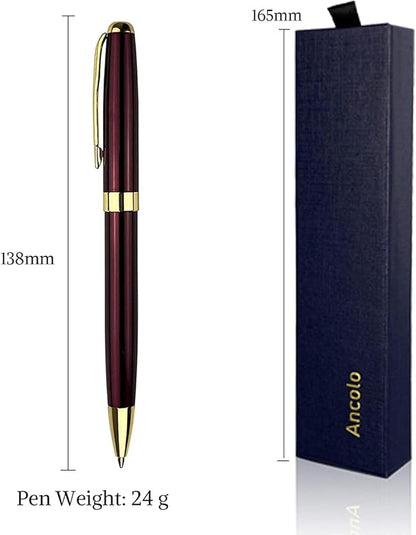 Ancolo Personalized Office Gift Pens Writing Set-Stainless Steel Fancy pens Custom with Your Name or Message, Perfect for Coworker/Friends/Manager/Lawyer/Professor 5PCS/Pack