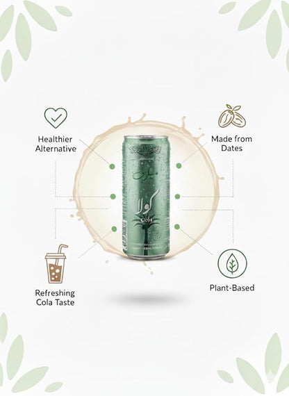 Milaf Date Cola - 8.1 fl oz | Sweet Carbonated Soda Soft Drink Made with Date Extract | Refreshing Non-Alcoholic Beverage | Ideal for Those Following Alcohol-Free Lifestyle | Innovative World First (Pack of 24)