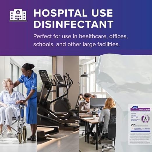 Oxivir Diversey 1 100850925 Disinfectant Cleaning Wipes, Pre-Moistened with Accelerated Hydrogen Peroxide AHP, Unscented, 160 Extra Large 11x12-Inch Wipes, 1-Refill Bag (Pack of 4)