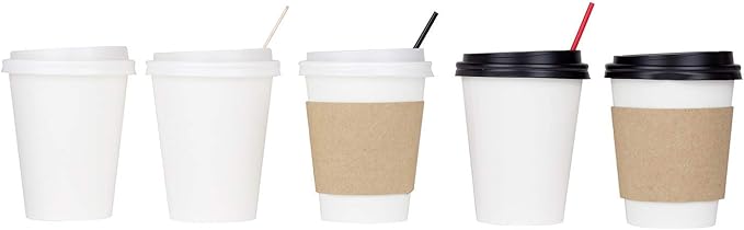 Karat C-K508W 8 oz White Paper Hot Cup, 80mm Diameter - Case of 1000 pcs