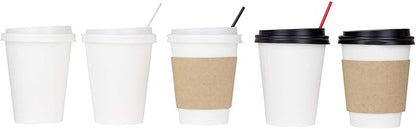 Karat C-K508W 8 oz White Paper Hot Cup, 80mm Diameter - Case of 1000 pcs