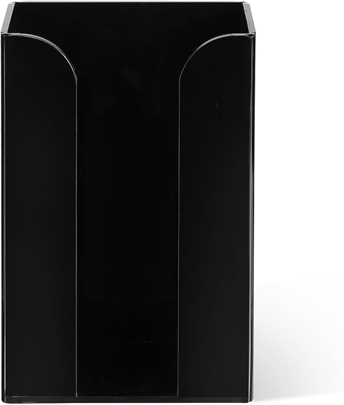 IEEK Coffee Cup Sleeve Holder,Coffee Collar Organizer for Bulk Storage,Kraft Paper Cup Sleeves Rack Black Acrylic Coffee Sleeve Dispenser,Countertop and Wall Mount Disposable Cup Sleeves Organizer