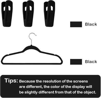 Trgowaul Velvet Hangers Clips, Pants Hangers Velvet Clips, Strong Finger Clips Perfect for Thin Velvet Hangers