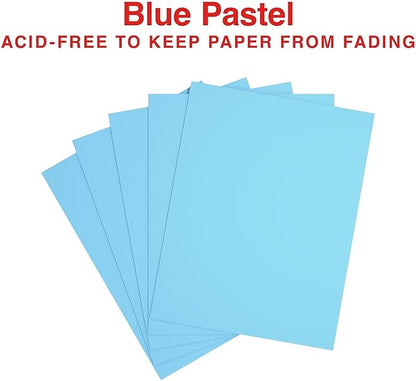 Staples Pastel Color Copy Paper, 30% Recycled, 8.5 x 11 Inch, 20 lbs, 500-Sheets Pack, Blue
