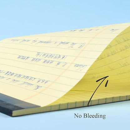 KAISA White Legal Pads Writing Pads Recycled Paper, 8.5"x14" Wide Ruled Lined Paper Perforated 50 sheets Hard Back Notepads Large Legal Pad Writing Tablet For Office Supplies (White 12pads)