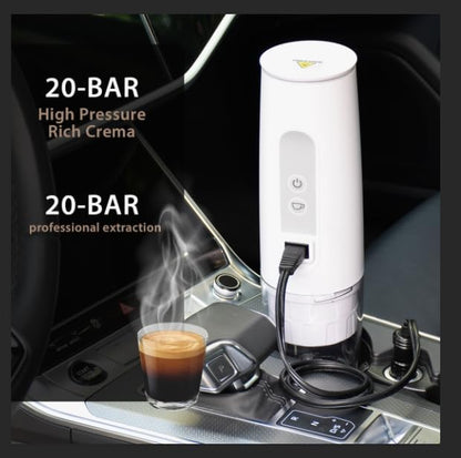 TN TONNY Portable 12V Coffee Maker Espresso Coffee Machine, Self-Heating Travel Capsule Coffee Maker, Compatible with Original NS Capsules and Coffee Powder