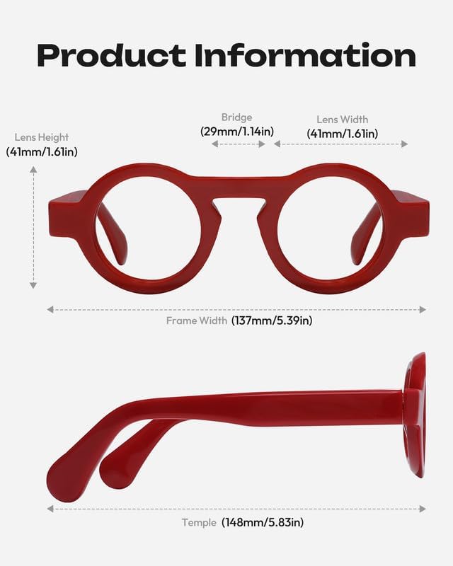 Blue Light Blocking Glasses - Anti Glare & Eyestrain, 99% Filter, Lightweight Acetate Frame for Gaming/Office/Reading