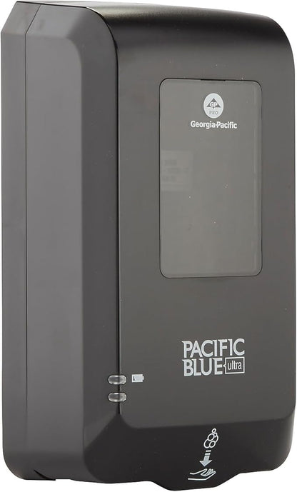 Georgia-Pacific (53590) Pacific Blue Ultra Automated Soap Dispenser, Black, Wall Mounted, Easy To Install & Maintain, Batteries Included