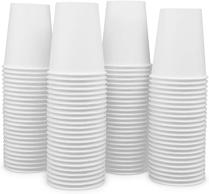 Siptown 8 oz 200 Pack Disposable Paper Cups for Hot Drinks, Coffee, & Tea | Made in USA (8 oz - 200 count)