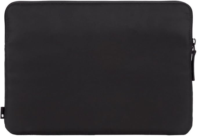 Incase Compact Laptop Sleeve with Flight Nylon - 16 Inch MacBook Pro and Laptop Case – Slim Computer Sleeve with Faux Fur Lining, Front Accessory Pocket with Zipper - Black