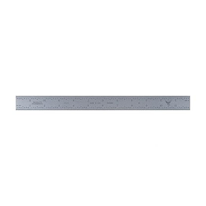 PEC Tools 12" Rigid Metal Ruler, Machinist Rule Made from High-Quality Carbon Steel with Satin Chrome Finish, 4R Graduaction (1/8", 1/16", 1/32", 1/64"), Trusted by Professionals, Made in USA