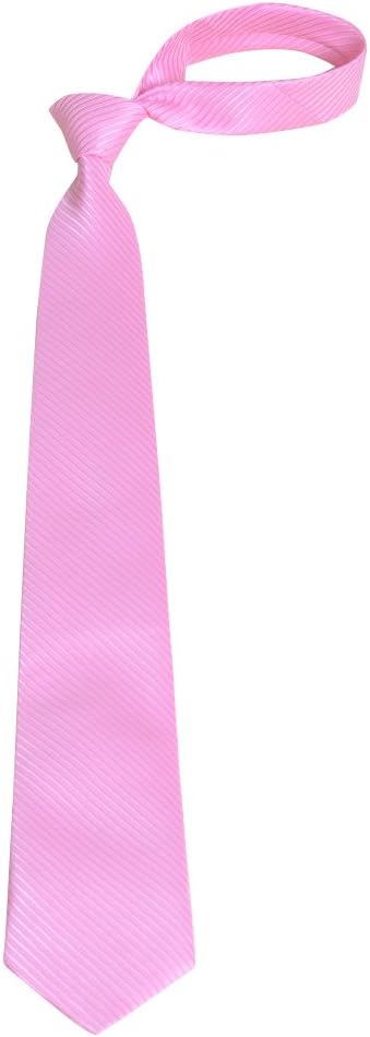 QBSM Mens Solid Polyester Textile Neckties Pure Color Neck Ties