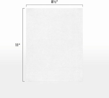 LUXPaper 8.5" x 11" Linen Paper | Letter Size | White Linen | 24lb. Paper Weight (60lb. Text) | 50 Qty