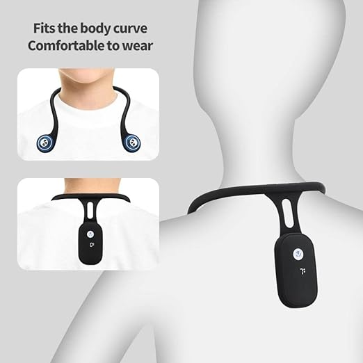 Alomejor Ergonomic Posture Corrector with Intelligent Chip Hunchback Monitoring for Back Neck Support Work Study Office Home – Adjustable Posture Support for Men Women