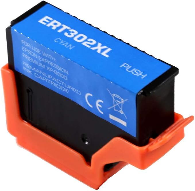Remanufactured Ink Cartridge Replacement 6 Pack for Epson 302 302XL for Expression Premium XP-6000 XP-6100