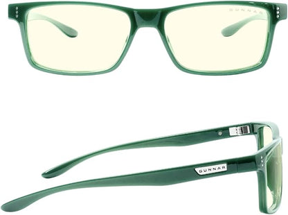 GUNNAR - Vertex Premium Gaming and Computer Glasses - Blocks 65% Blue Light - Clear Tint, Moss