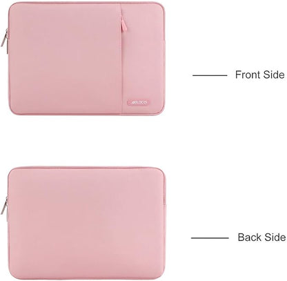 MOSISO Laptop Case 15 inch, 15 inch Laptop Sleeve Compatible with MacBook Air 15 M4 A3241 M3 A3114 M2 A2941 2025 2024 2023,Dell XPS 15,Polyester Vertical Computer Sleeve Bag with Pocket, Pink