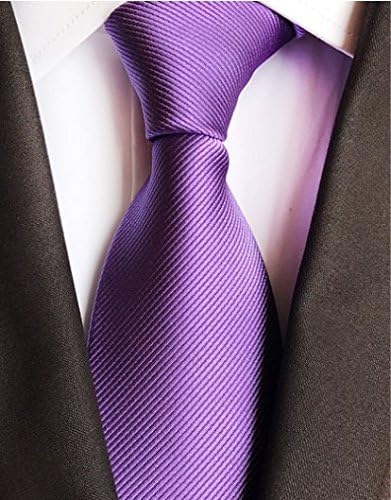 QBSM Mens Solid Polyester Textile Neckties Pure Color Neck Ties