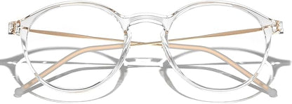 VISOONE Round Lightweight Blue Light Blocking Glasses Women Men Fashion Cute Thin Eyewear Niko