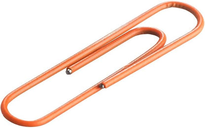 JAM PAPER Colorful Jumbo Paper Clips - Large 2 Inch - Orange Paperclips - 75/Pack