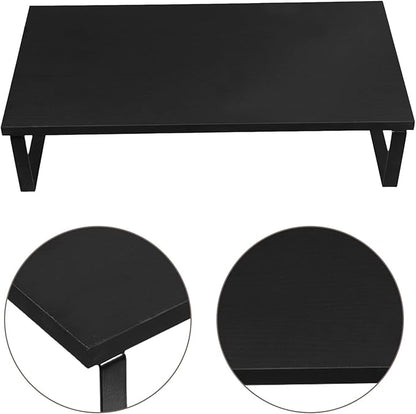 Ergonomic Computer Monitor Stand Riser Black Desk Riser for Stable Screen Elevation to Posture and Work Efficiency