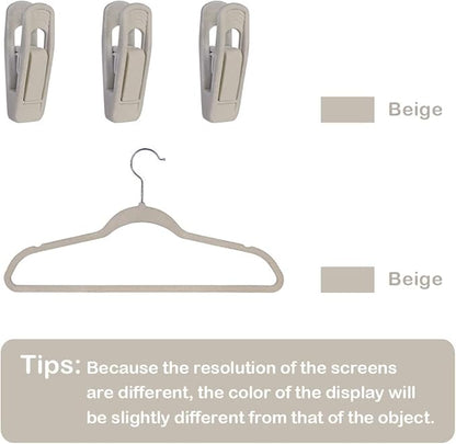 Trgowaul Velvet Hangers Clips, Pants Hangers Velvet Clips, Strong Finger Clips Perfect for Thin Velvet Hangers